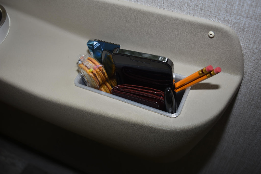 Deep Arm Rest Pockets for the Coachmen Mirada RV.
